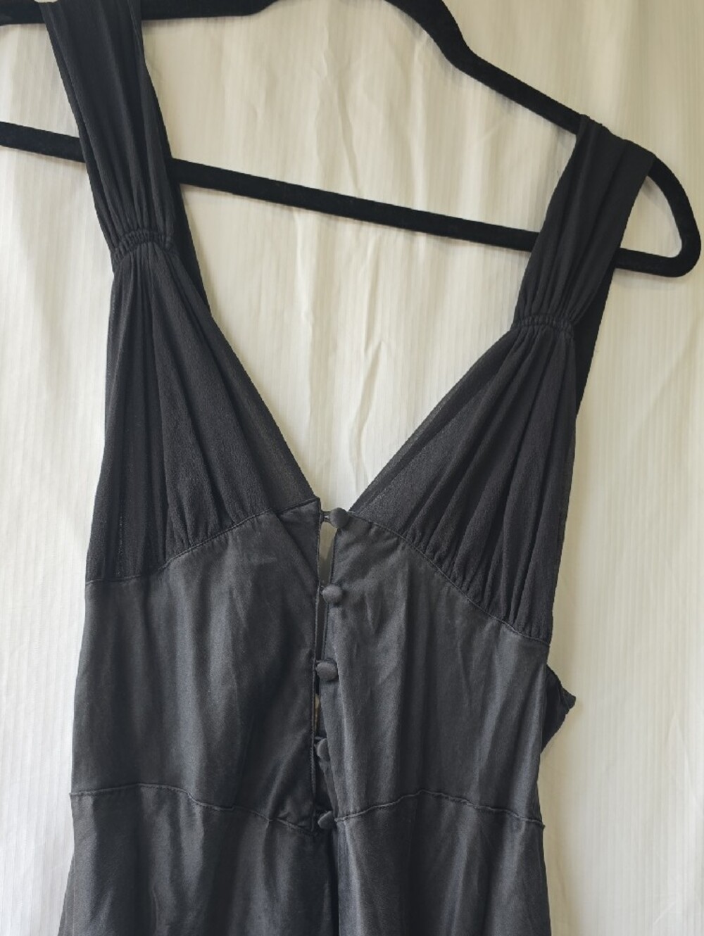 Victoria's Secret Black High-Low V-Neck Sleeveless Dress - Picture 3 of 5